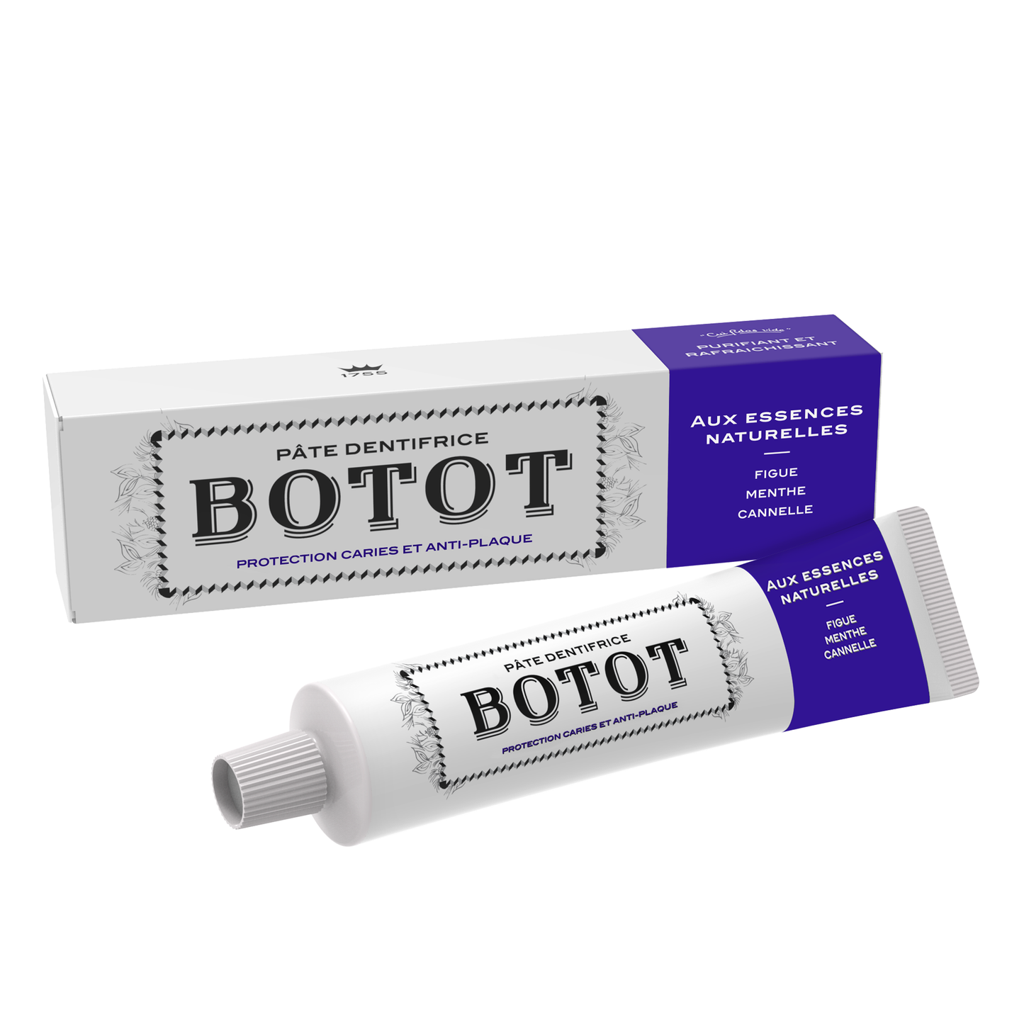 BOTOT Toothpaste PURPLE Fig, Mint, Cinnamon (75ml)