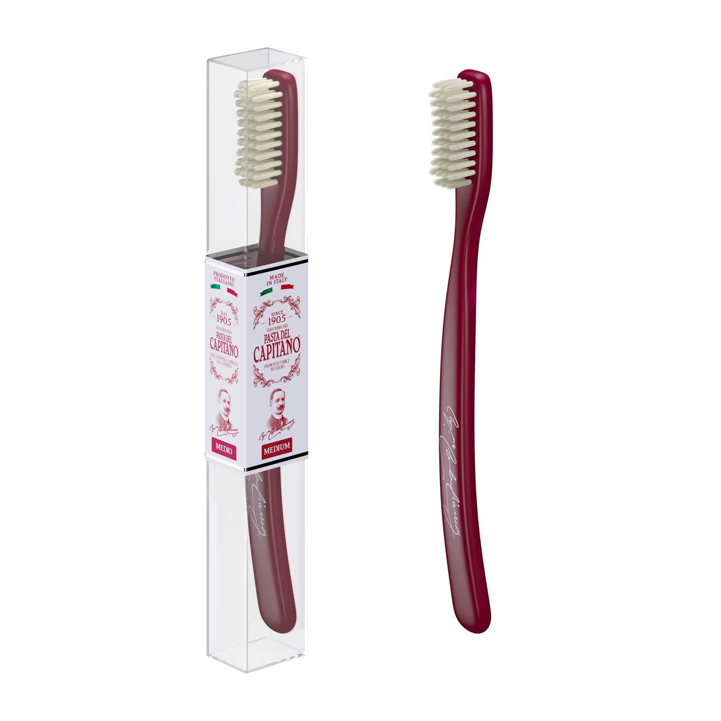 CAPITANO Classic Toothbrush Red