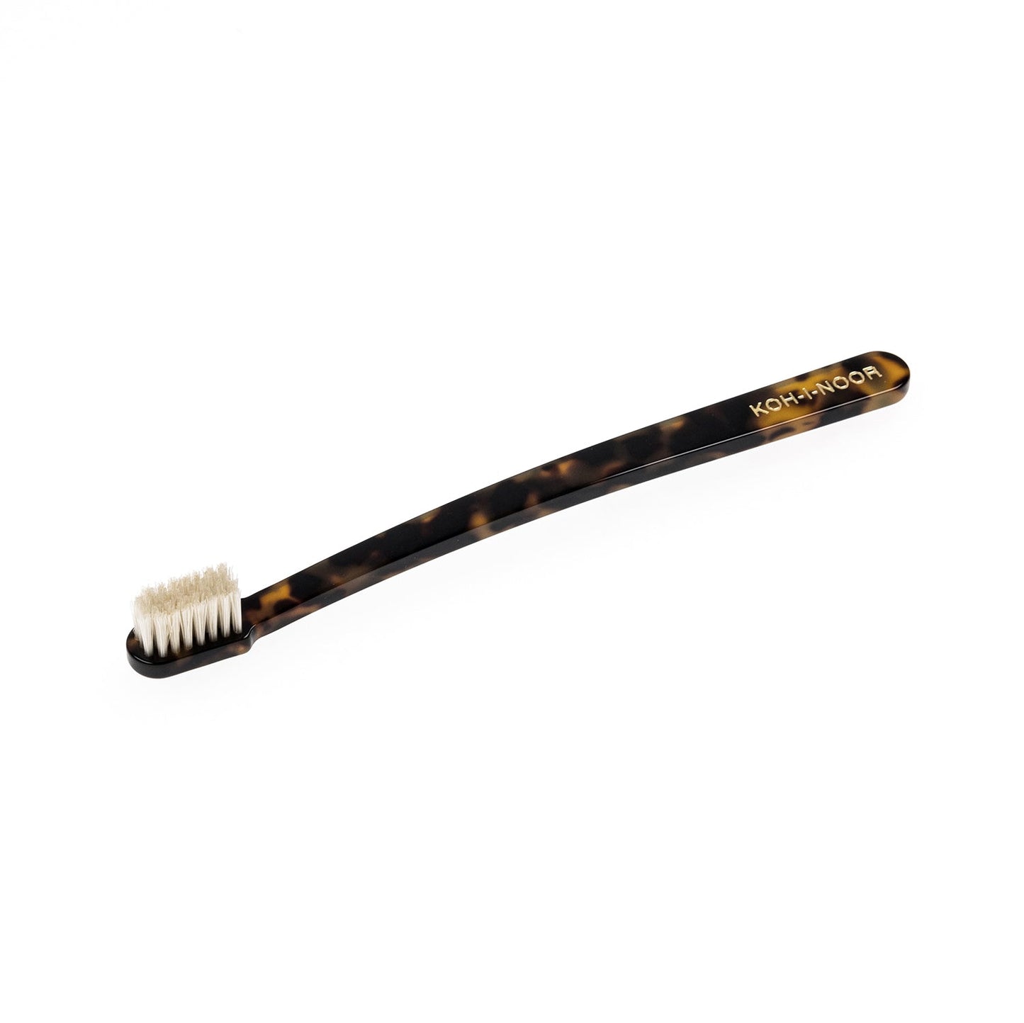 KOH-I-NOOR Coccola Tiny Head Toothbrush Medium Natural Bristles HAVANA GREEN